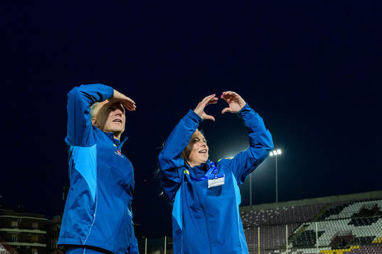 Assistant coach Niklas Egnell and assistant coach Johanna