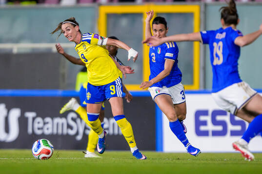 during the Women's FIFA World Cup Qualifier football match