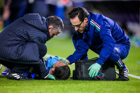Valentina Bergamaschi of Italy in pain
