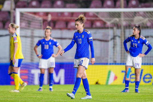 Cristiana Girelli of Italy looks dejected