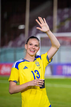 Bella Andersson of Sweden celebrates