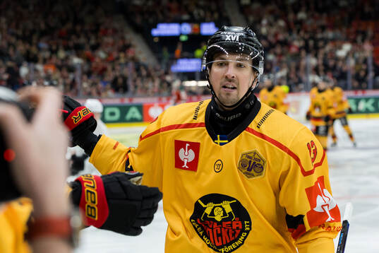 Eetu Koivistoinen of Luleå celebrates the 1-1 goal