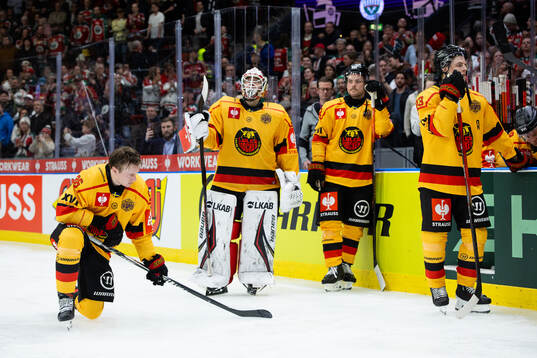 Pontus Andreasson, goaltender Matteus Ward, Oscar Engsund