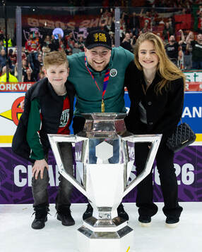 Equipment manager Jonas Elofsson of Frölunda and his