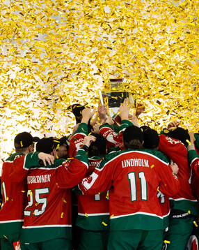 during the Champions Hockey League final between Frölunda