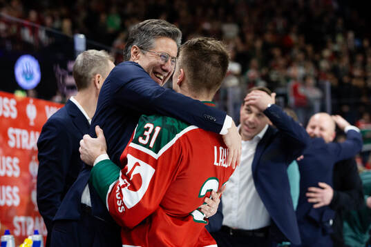 General manager Christian Lechtaler and Nicklas Lasu