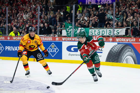 Erik Gustafsson of Luleå and Max Friberg