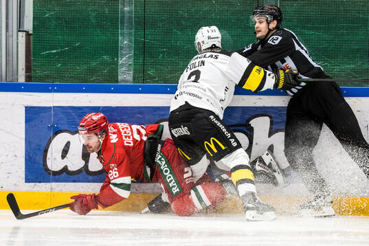 Moras Arvid Degerstedt och Västerås Niklas Folin och