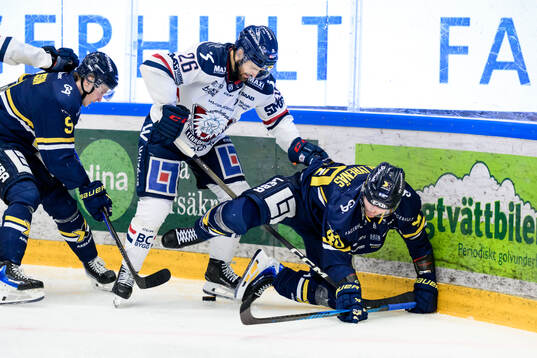 Linköpings Max Martin och HV71s Oskar Stål-Lyrenäs
