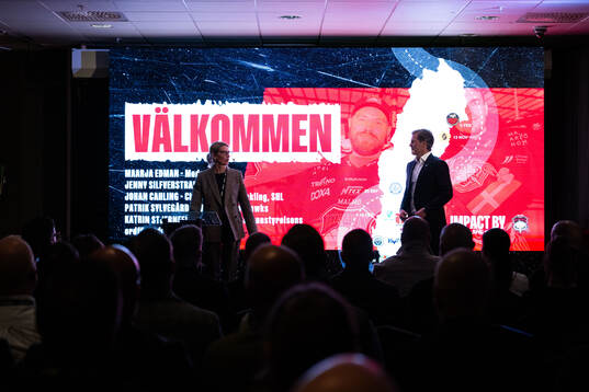 Jenny Silverstrand, VD SHL, och Johan Cahling, Chef