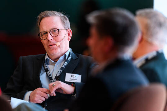 Pär Skoglund, VD Businessgarden vid ett panelsamtal