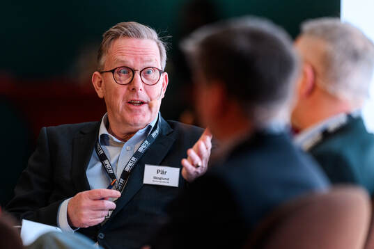 Pär Skoglund, VD Businessgarden vid ett panelsamtal