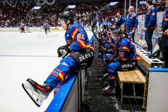 Malmö Redhawks Axel Sundberg och Carl Persson deppar