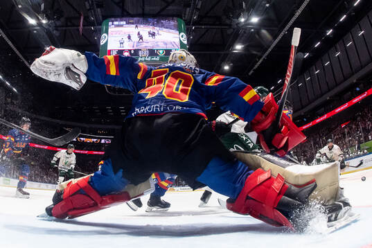 Malmö Redhawks målvakt Oskar Blomgren