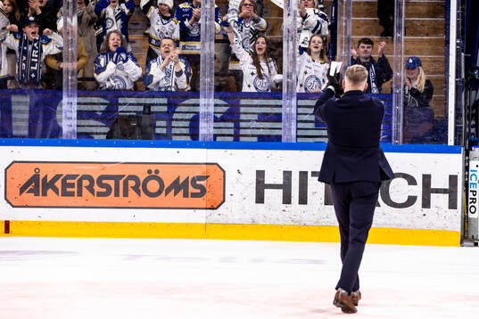 Leksands tränare Johan Hedberg jubel
