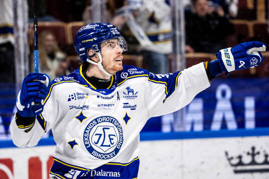 Leksands Peter Cehlarik jublar