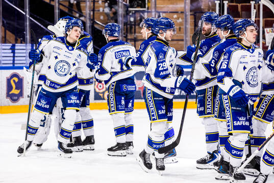 Leksands spelarna jublar