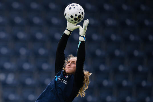Goalkeeper Sunniva Skoglund of the Norwegian women’s