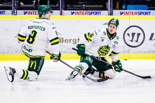 Björklövens Lucas Nordsäter  och Oliwer Sjöström
