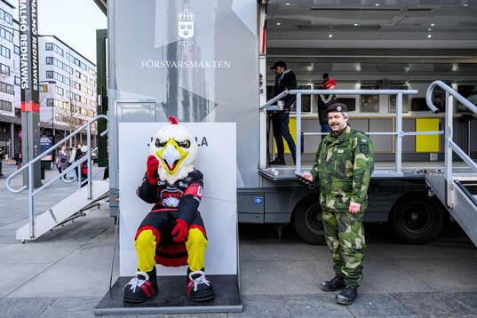 Malmö Redhawks maskot Hawkan