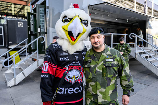 Malmö Redhawks maskot Hawkan