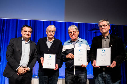 Medlemmar som varit medlemmar i 50år uppmärksammas av