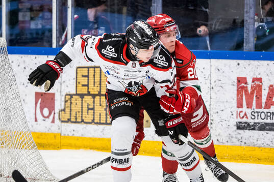 Nybro Vikings Julius Bergman och Moras Georg Weigelt