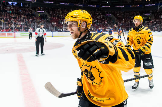Skellefteås Jonathan Davidsson jublar