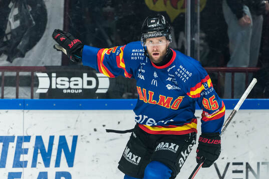 Malmö Redhawks Carl Persson jublar
