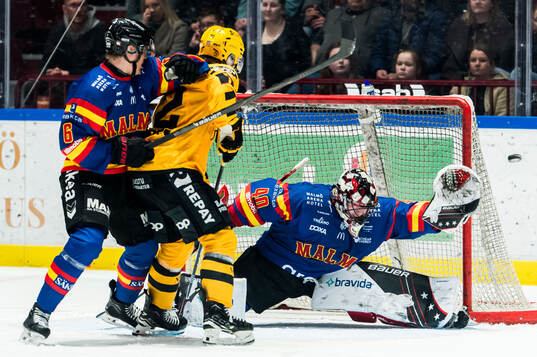 Malmö Redhawks målvakt Oskar Blomgren