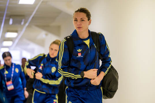 Goalkeeper Jennifer Falk of Sweden
