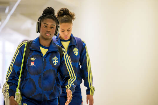 Monica Jusu Bah and Felicia Schröder of Sweden