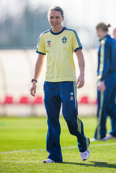 Goalkeeper Jennifer Falk of Sweden