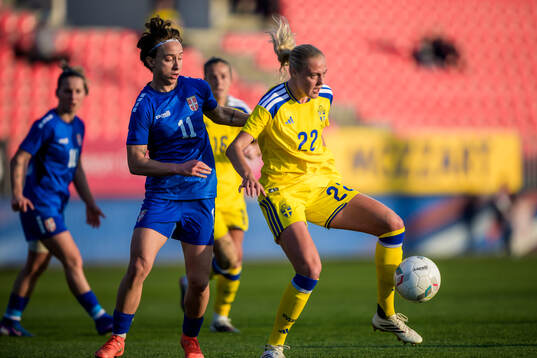 Miljana Ivanovic of Serbia and Elma Junttila Nelhage of