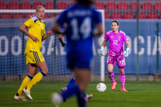 goalkeeper Jennifer Falk of Sweden
