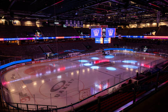 Interiör vy av Saab Arena