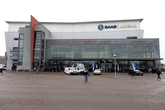 Exteriör vy av Saab Arena