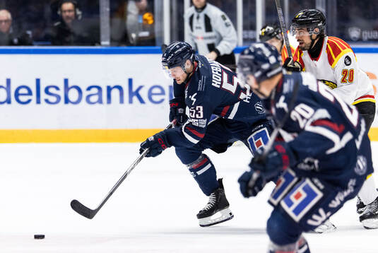 Linköpings Adam Hofbauer och Brynäs Johannes Kinnvall