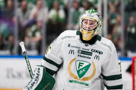 Färjestads målvakt Melker Thelin
