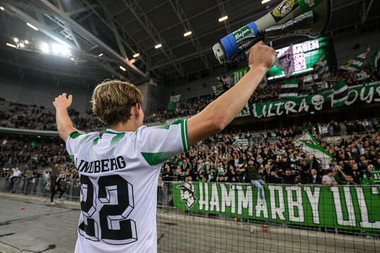 Hammarbys Wilson Lindberg Uhrström jublar