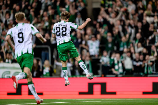 Hammarbys Wilson Lindberg Uhrström jublar
