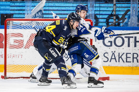 HV71s Hampus Eriksson och Leksands Arvid Eljas
