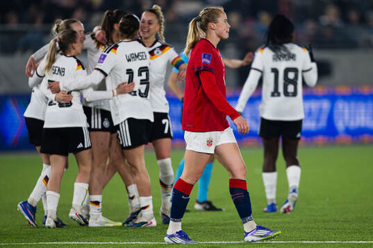 Julie Blakstad of Norway looks dejected