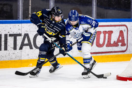 HV71s Hugo Fransson ochLeksands Michael Lindqvist