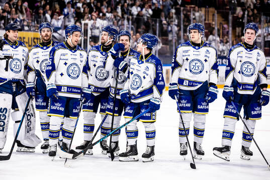 Leksands spelarna jublar