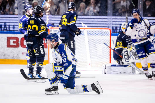 Leksands Kalle Östman jublar