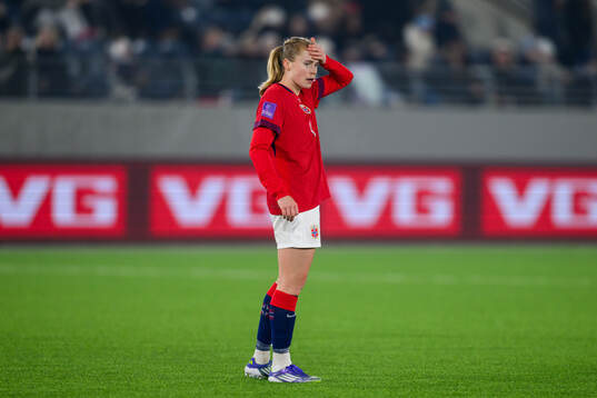 Julie Blakstad of Norway looks dejected