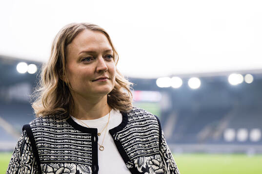 Sissel Gynnild Hartley at a press conference