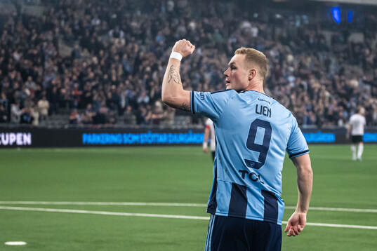 Djurgårdens Kristian Lien jublar