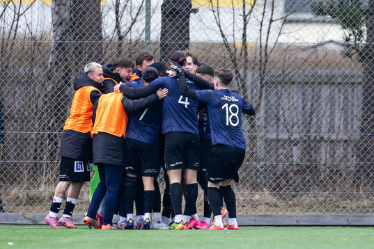 IFK Skövdes spelare jublar